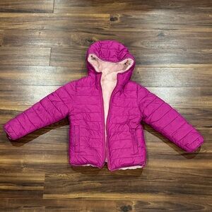 Lands' End Fuchsia Quilted Jacket